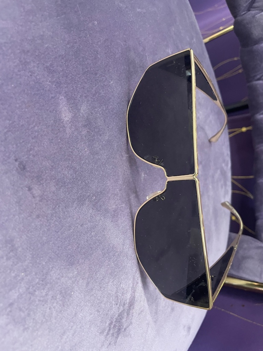 Fendi Gold and Black Men's Sunglasses